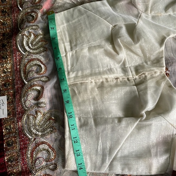 Indian Wedding Party net Heavy glitter & resham Embroidery Saree for Woman! - Picture 11 of 14